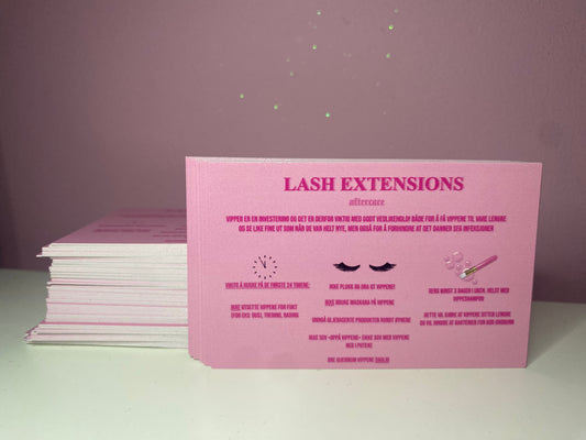 Lash Aftercare Cards